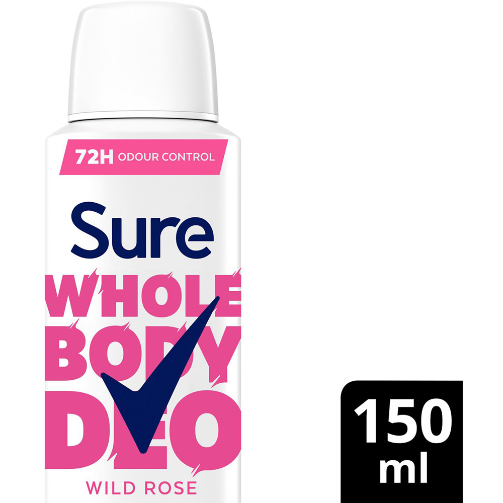 Sure Women Aluminium Free Whole Body Wild Rose Deodorant Spray 150ml 24 Pack Image 4