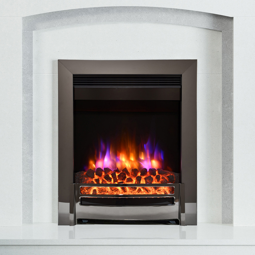 Be Modern Ember 5 Flame Colour Chrome Inset Electric Fireplace 2kW 16 inch Image 2