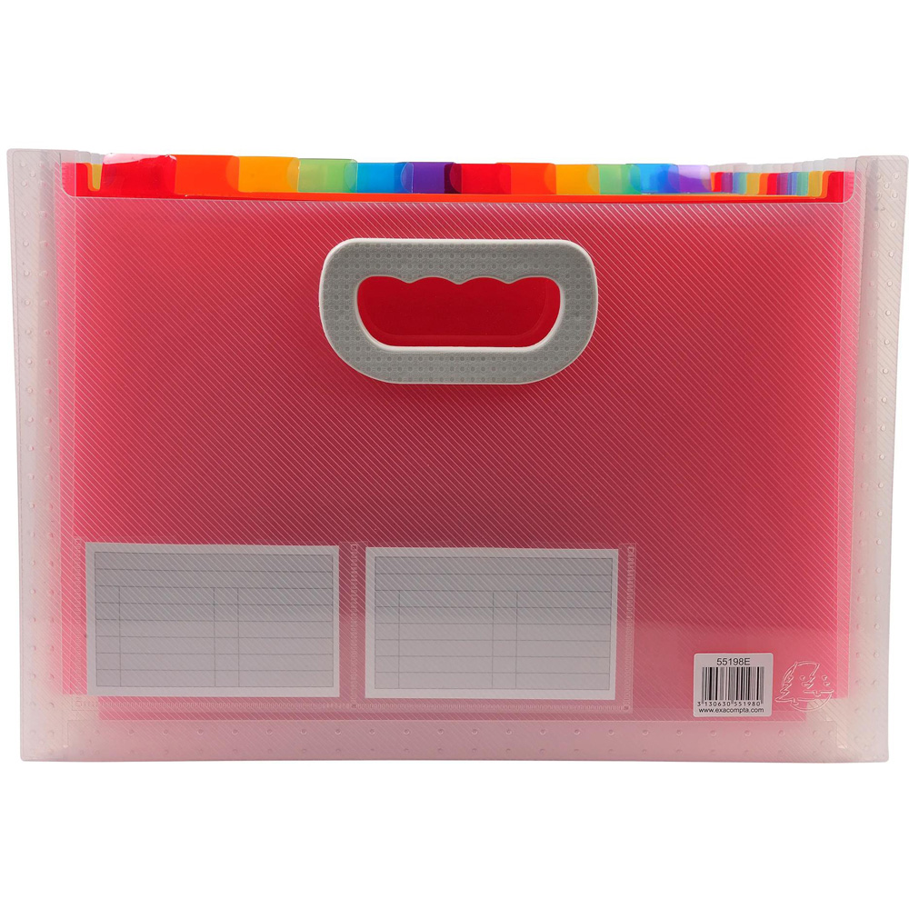Exacompta Crystal 24P Expanding File with Handle 4 Pack Image 7