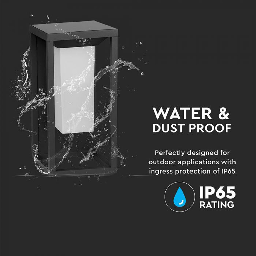 V-TAC Grey Warm White LED Solar Wall Light Image 9