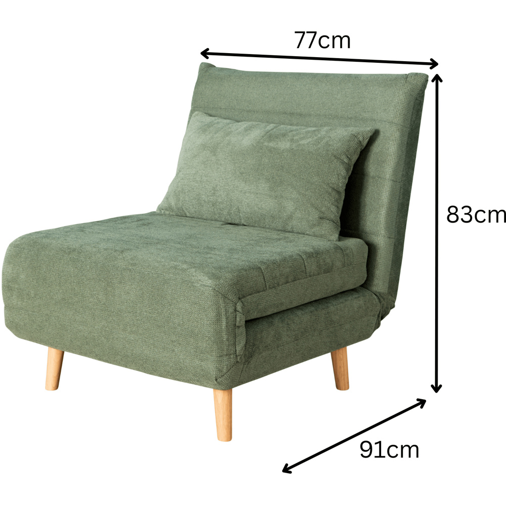 Home Source Lorena Single Green Sofa Bed Image 9