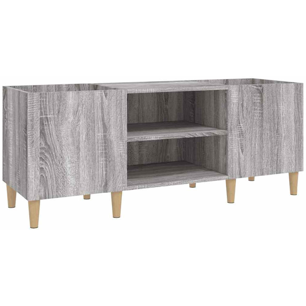 vidaXL 2 Shelf Grey Sonoma Record Cabinet Image 2