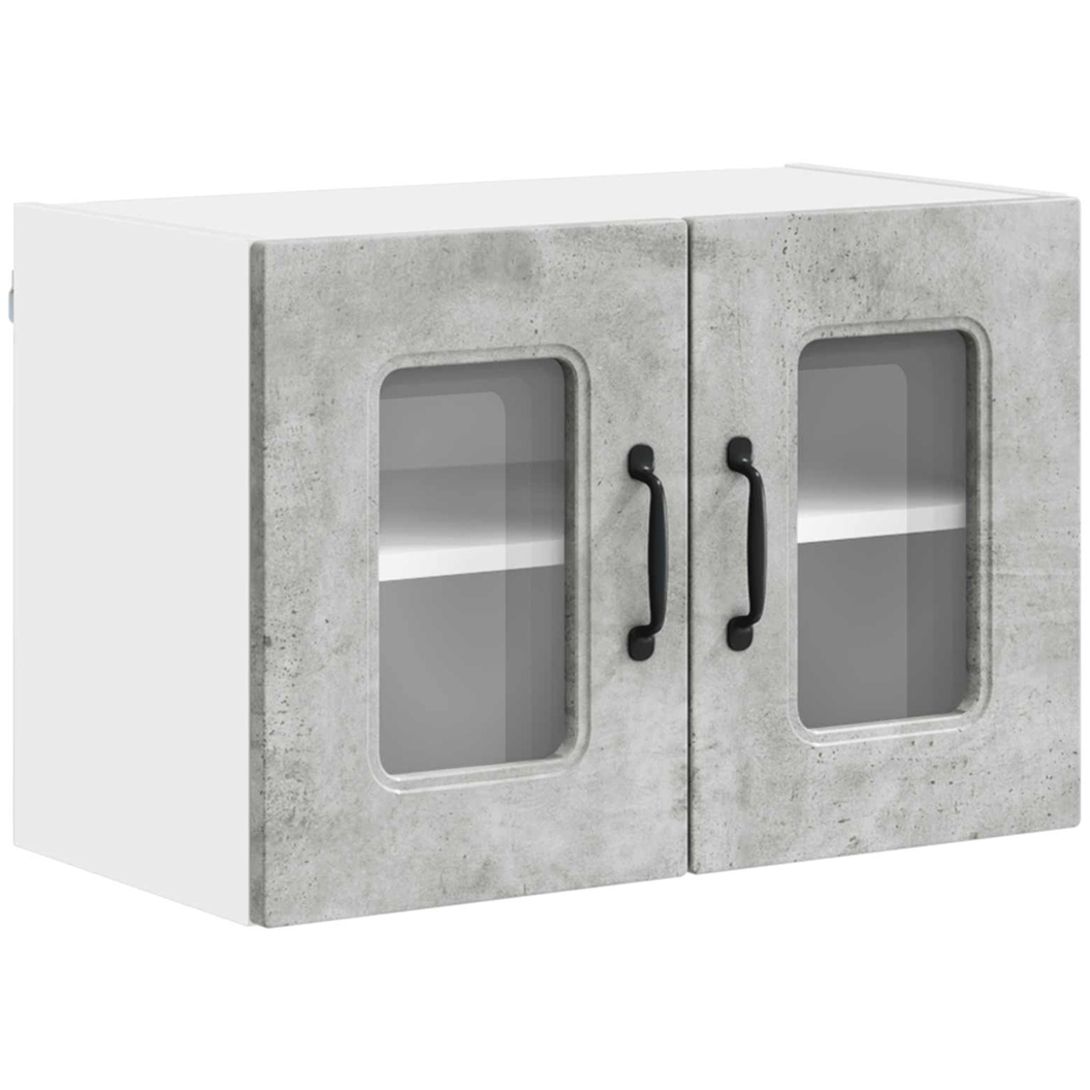 vidaXL Kalmar 2 Door Concrete Grey Wall Kitchen Cabinet Image 2