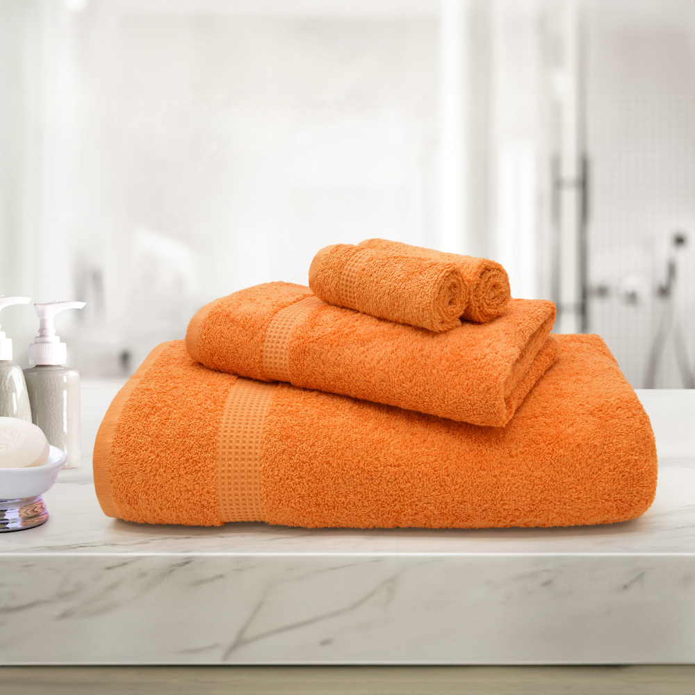 Mayfair Egyptian Cotton Orange Bath Sheet Set of 2 Image 2