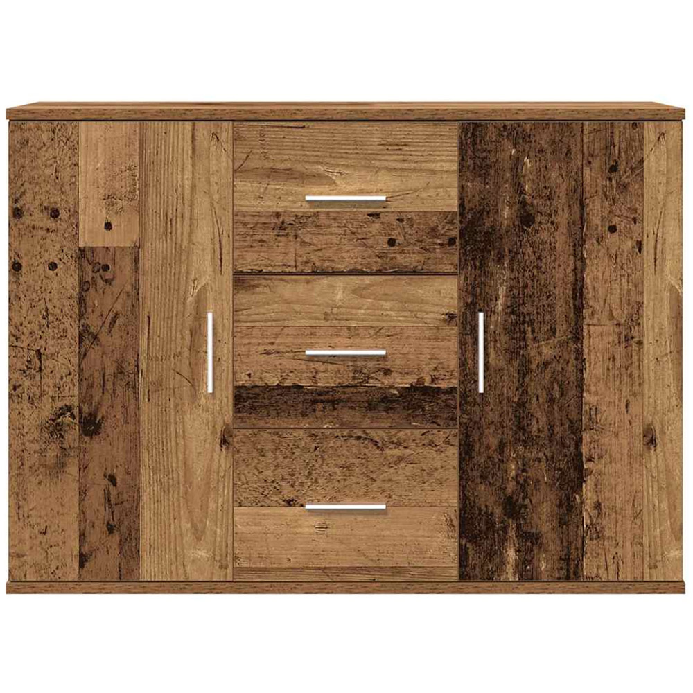 vidaXL 2 Door 3 Drawer Old Wood Sideboard Image 4
