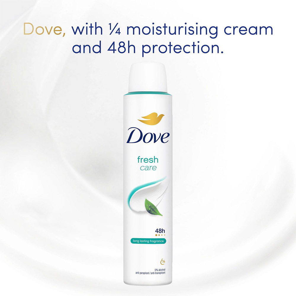 Dove Fresh Sweat Protection Women Anti-Perspirant Deo 200ml 3 Pack Image 7