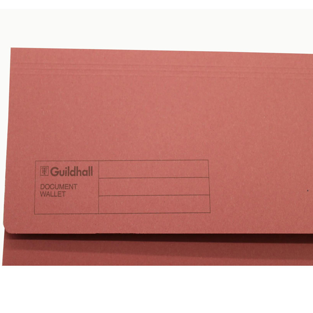 Exacompta Guildhall Pink A4+ Manilla Document Wallet 50 Pack Image 6