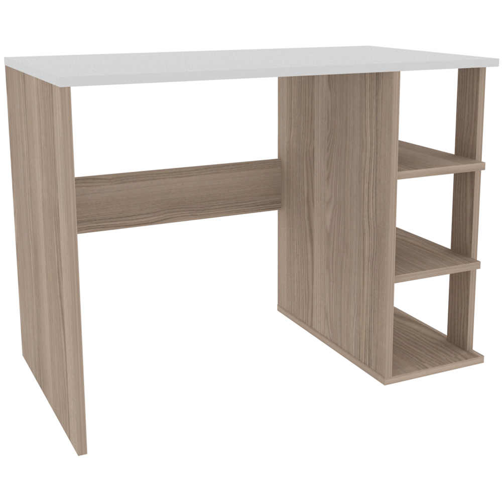 Decorotika Polina 3 Shelf Computer Desk Cordoba White Image 2