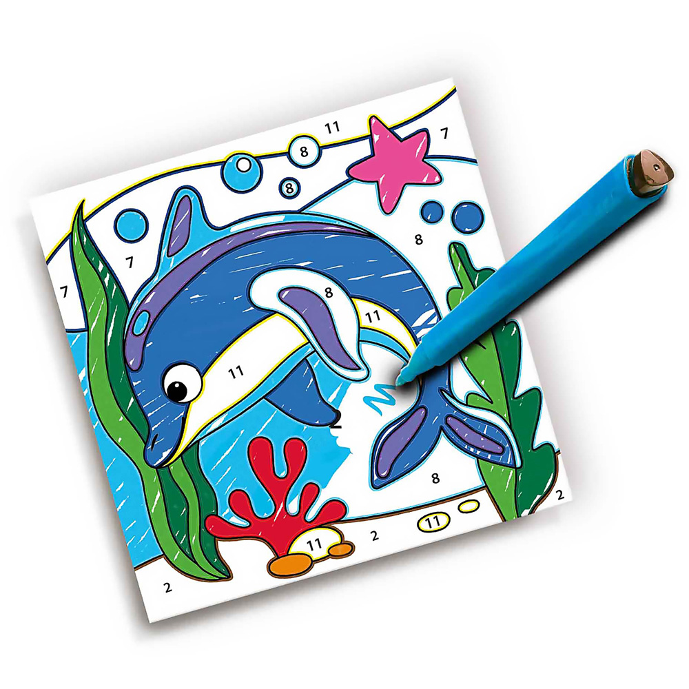 SES Creative Colour By Numbers Triangular Grip Colouring Pens 12 Pack Image 3