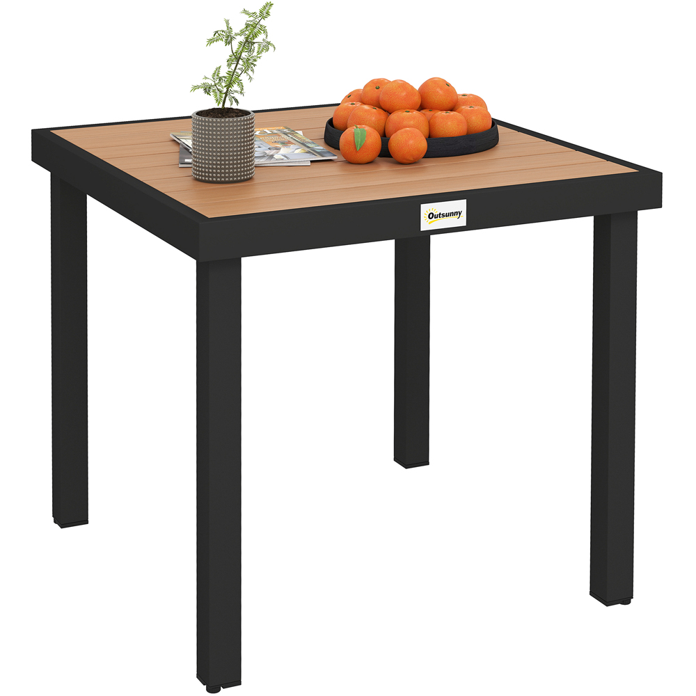 Outsunny 4 Seater Natural Garden Dining Table Image 2