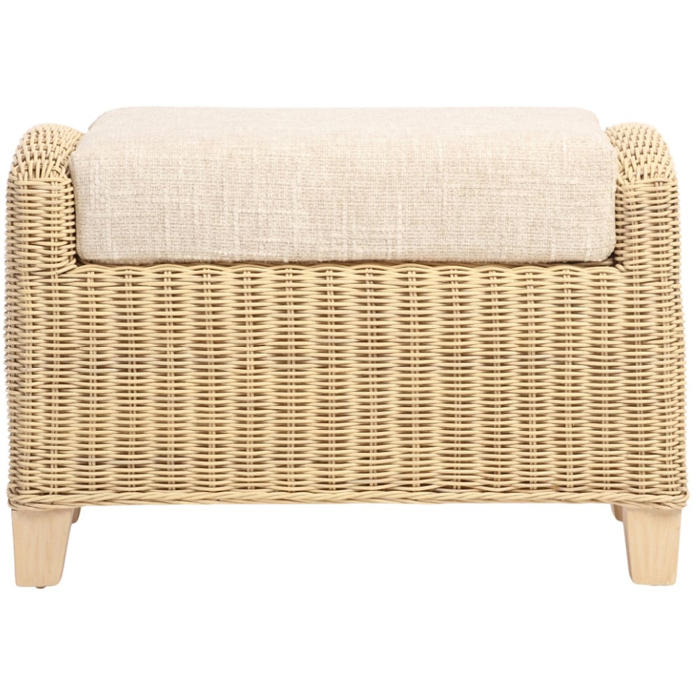 Desser Furniture Dijon Cotton Cream Footstool Image 3