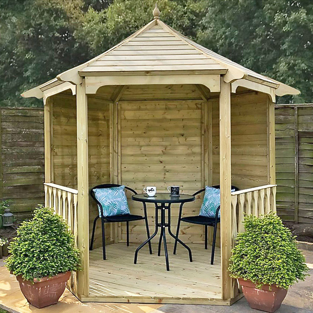 Shire Foxglove 7 x 6ft Pressure Treated Arbour Image 1