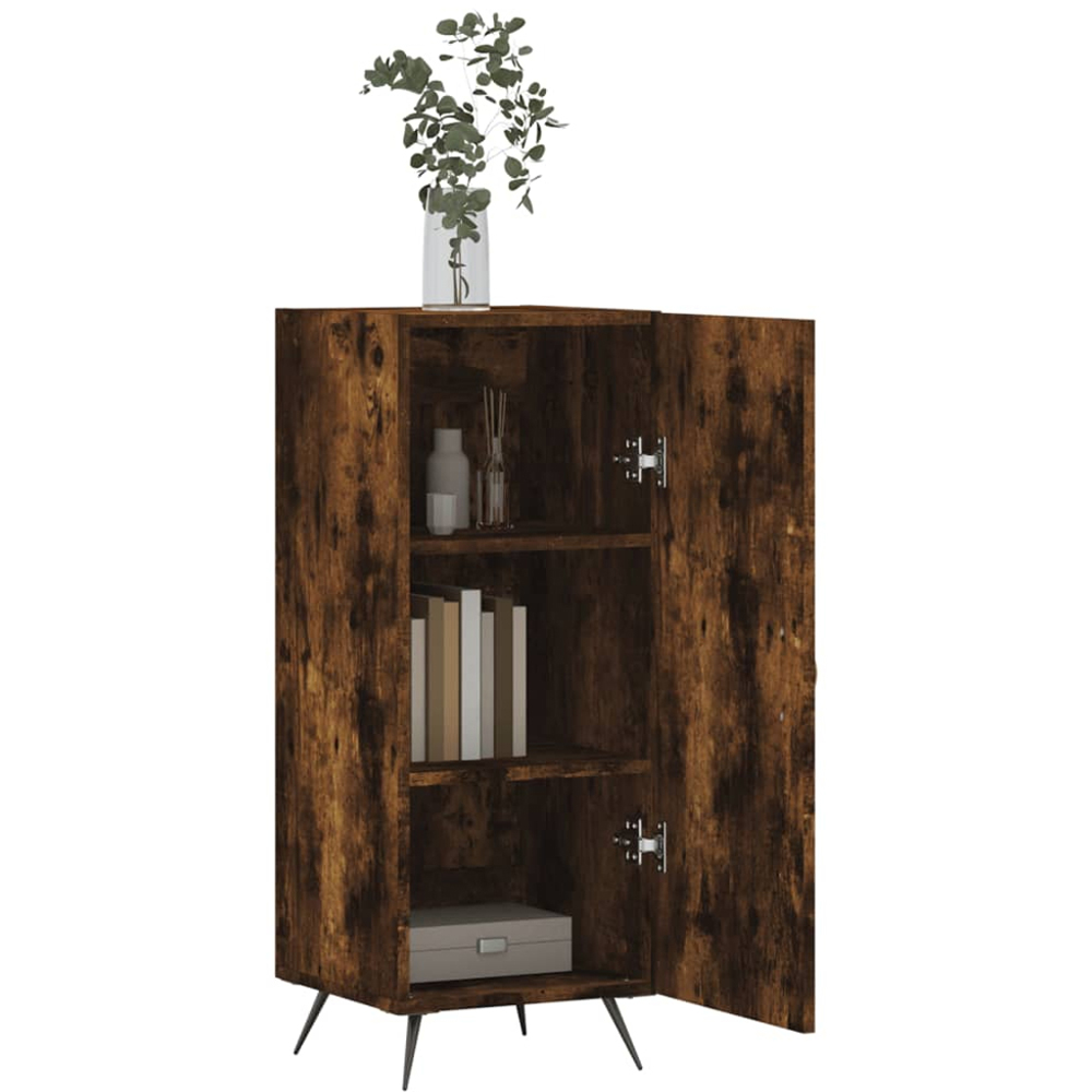 vidaXL Single Door Smoked Oak Sideboard Image 4