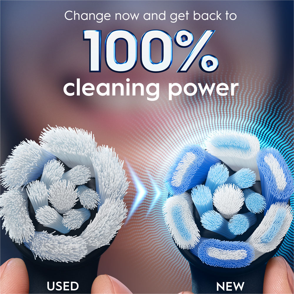 Oral-B iO Ultimate Clean Black Toothbrush Refill Head 2 Pack Image 9