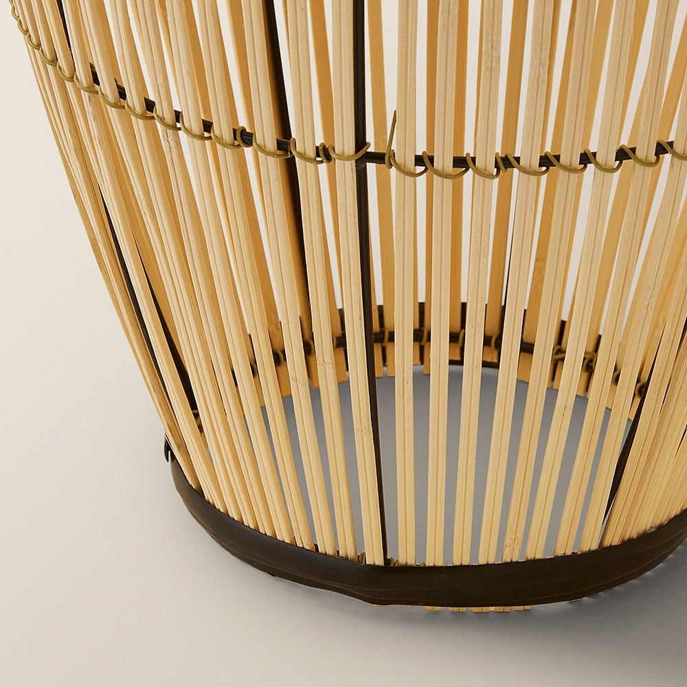 ValueLights Natural Bamboo Solar Powered Floor Lamp Image 3