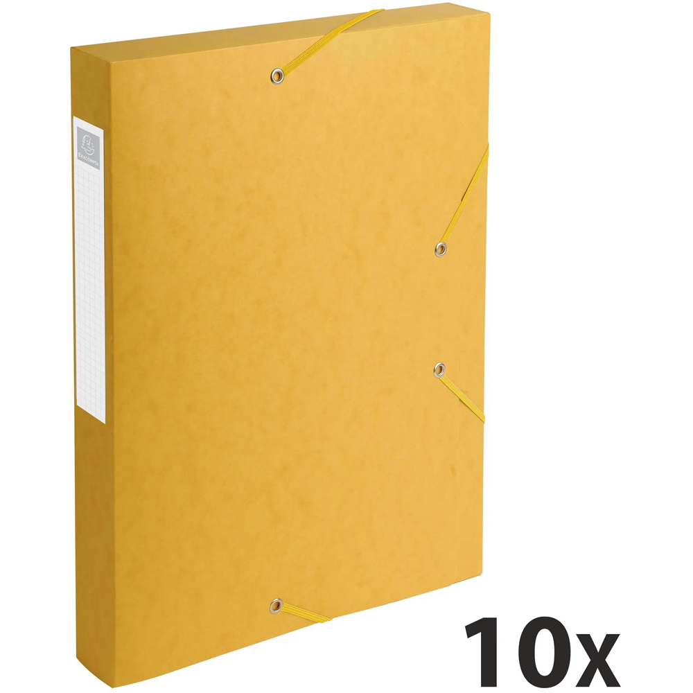 Exacompta A4 Yellow Pressboard Box File 10 Pack Image 7