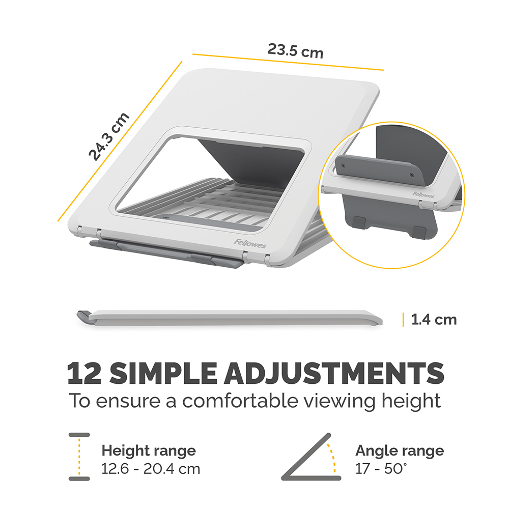 Fellowes Breyta White Laptop Stand Image 6