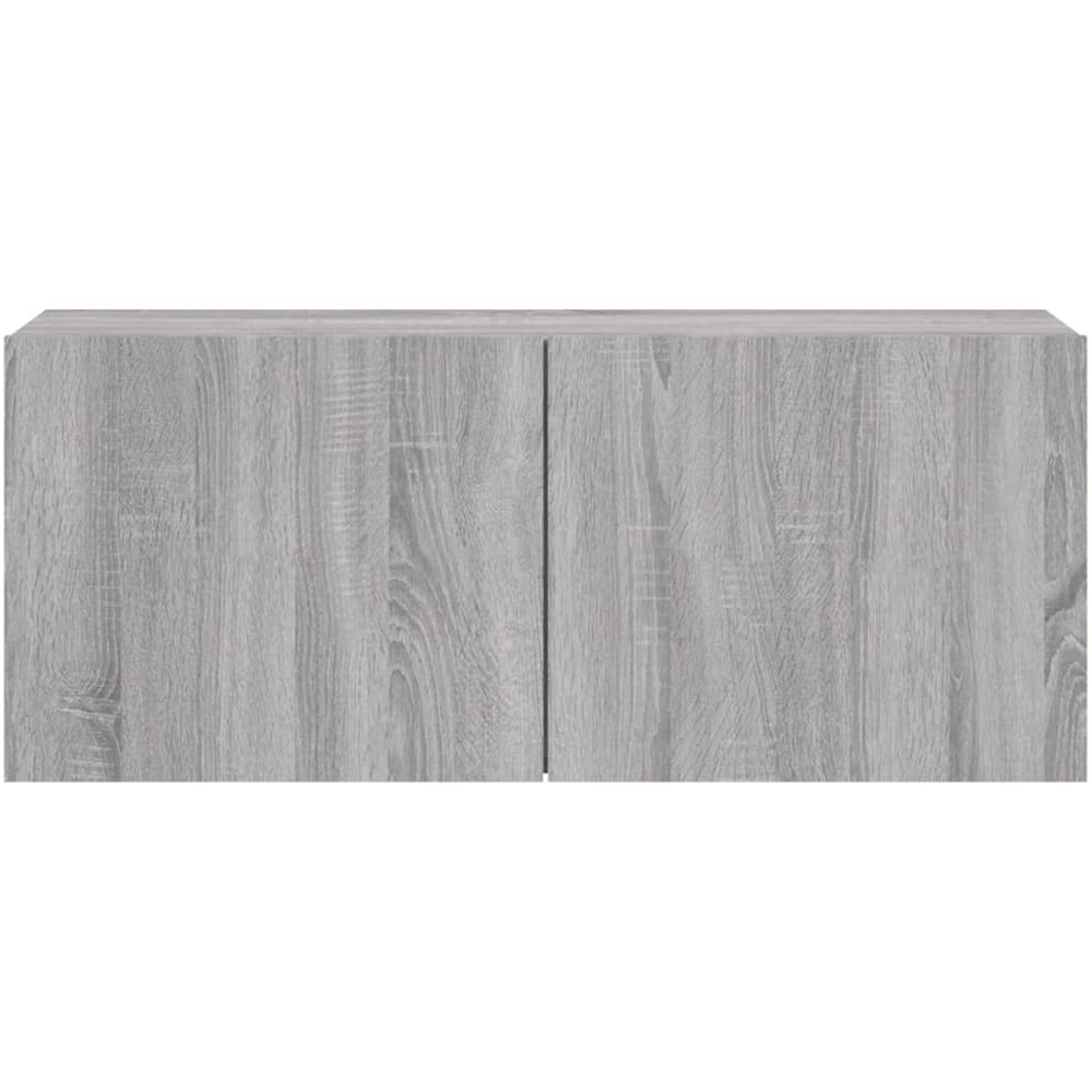 vidaXL 2 Door Grey Sonoma Wall Mounted TV Cabinet Image 4