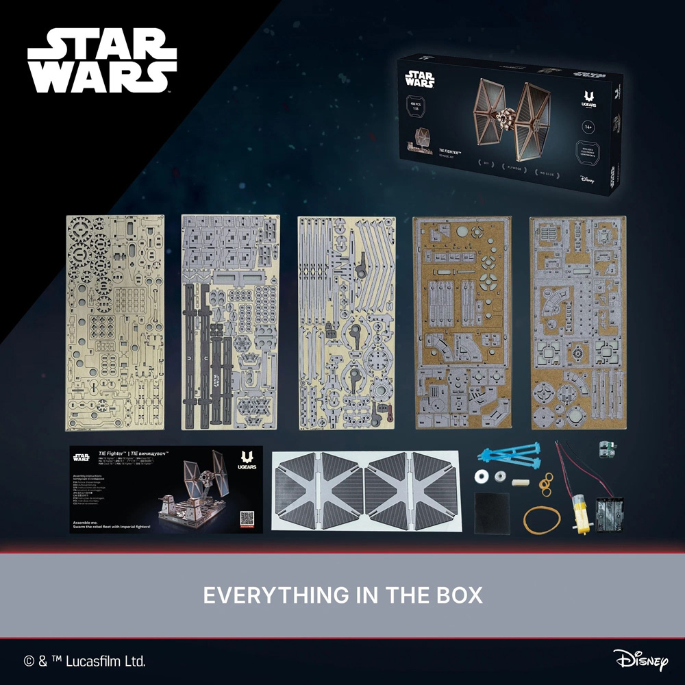 Ugears Star Wars TIE Fighter Mechanical Model Image 8