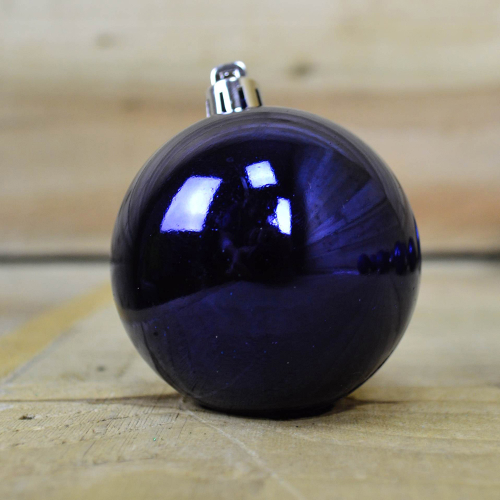Samuel Alexander Midnight Blue Shatterproof Christmas Baubles 24 Pack Image 4