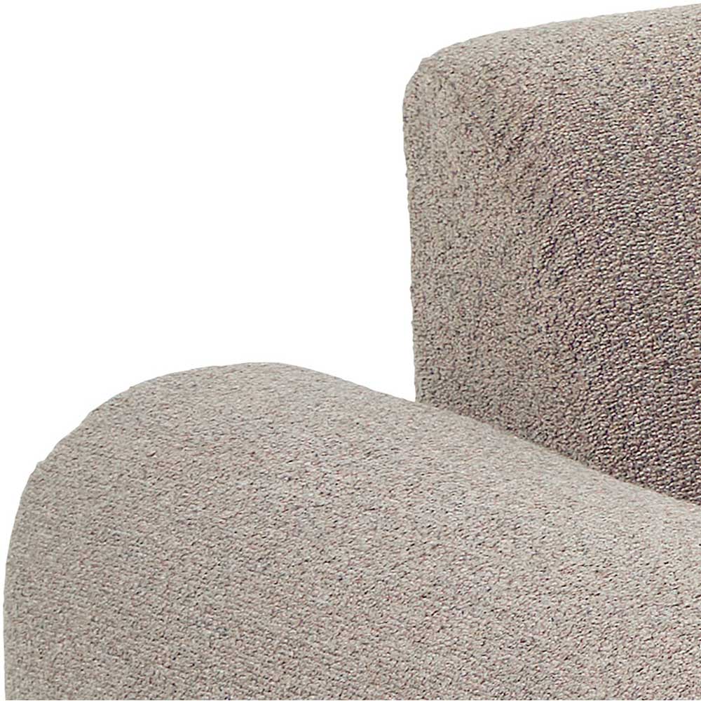 Florence Midfield 2 Seater Boucle Beige Fabric Left Hand Facing Chaise Longue Image 5