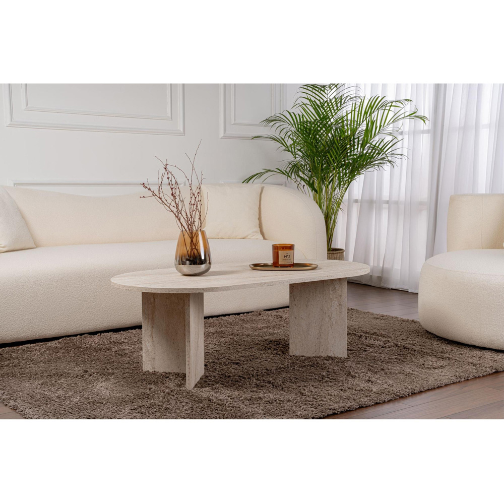Decortie Sable Travertine Coffee Table Image 6