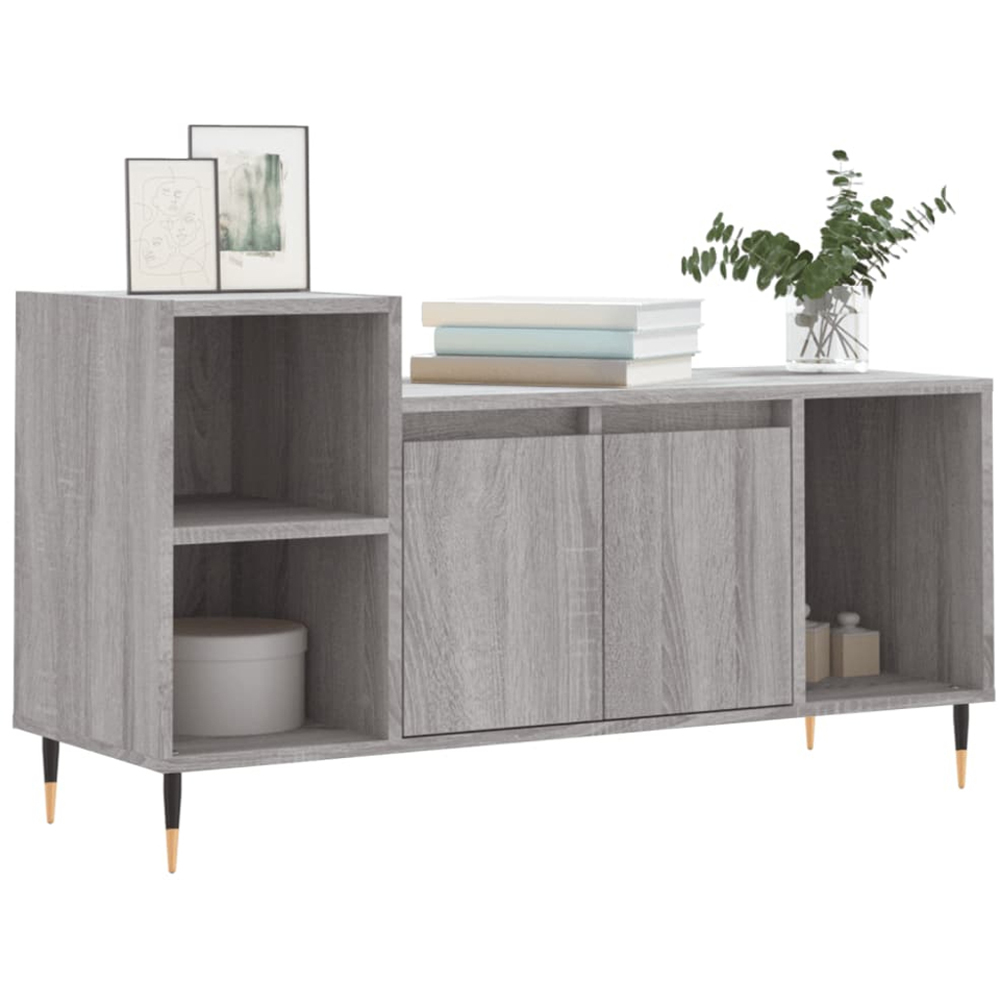 vidaXL 2 Door 3 Shelf Grey Sonoma TV Cabinet Image 3