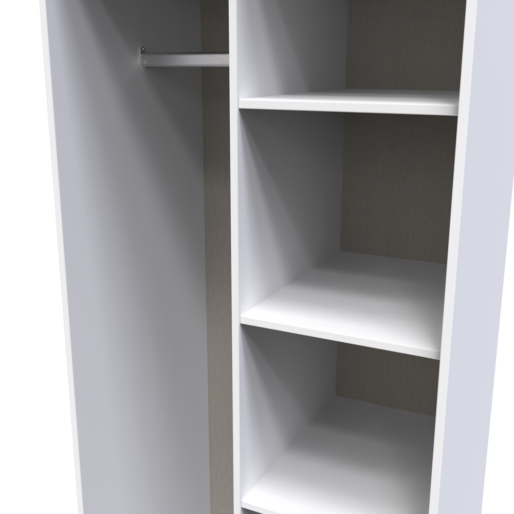 Crowndale Hong Kong 5 Shelf Matt White Tall Open Wardrobe Ready Assembled Image 5