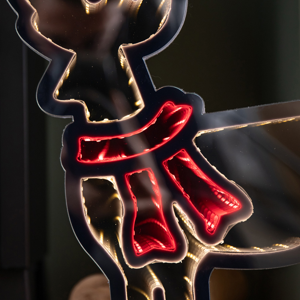 Samuel Alexander Red and Warm White LED Light Up Reindeer Infinity Christmas Decoration 40cm Image 4