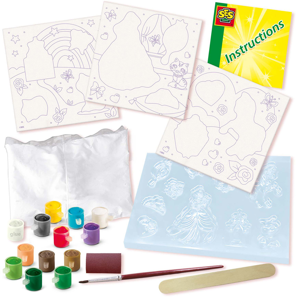SES Creative Casting and Painting Canvases to Paint Princesses Set 3 Piece Image 2