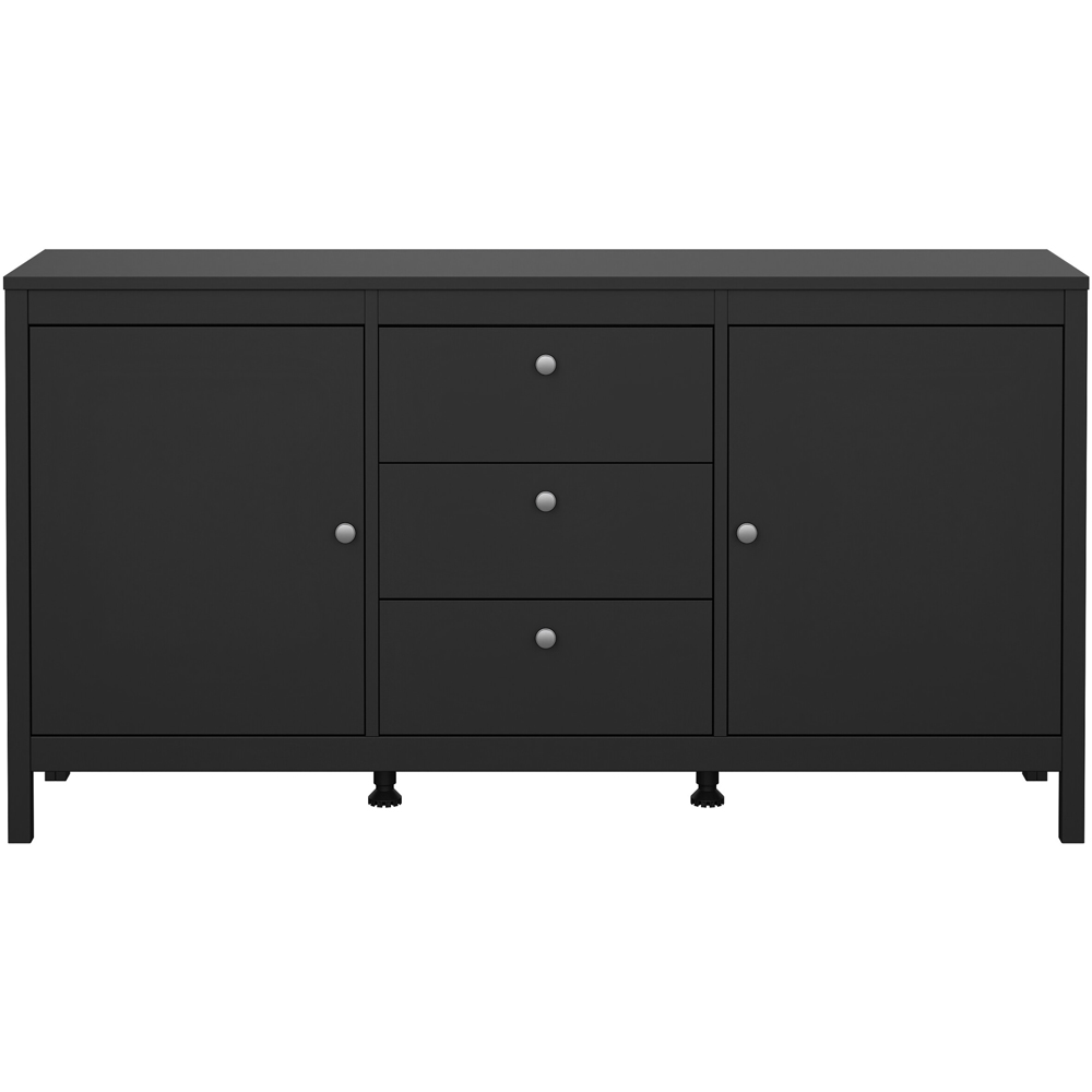 Florence Madrid 2 Door 3 Drawer Matt Black Sideboard Image 3