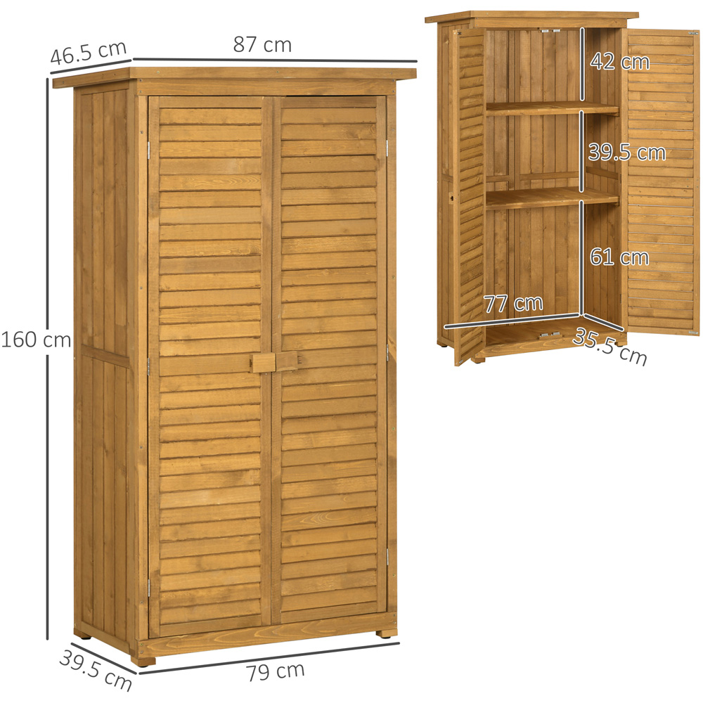 Outsunny 2.9 x 1.5ft Wooden Garden Shed Image 8