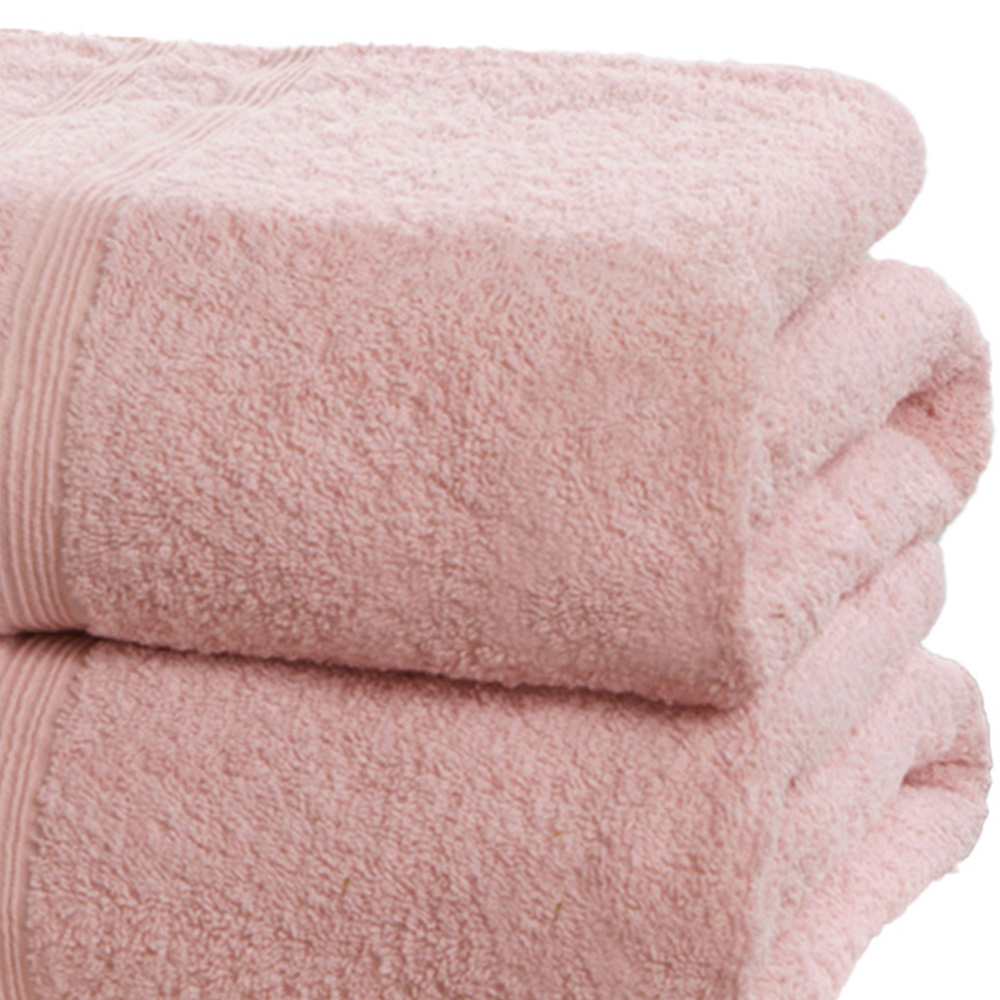 Rapport Home Camden Super Soft Combed Cotton Pink Bath Towel 2 Pack Image 3