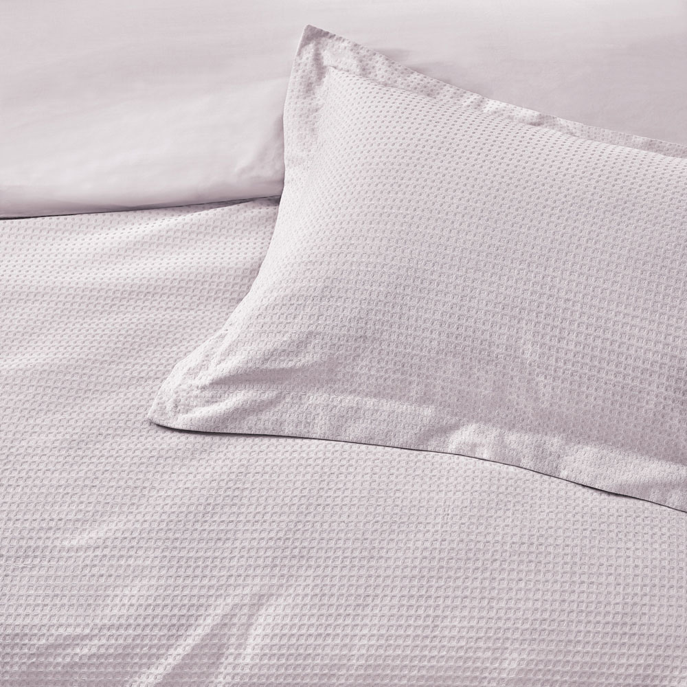 Yard Super King Blush Waffle Duvet Set Image 2