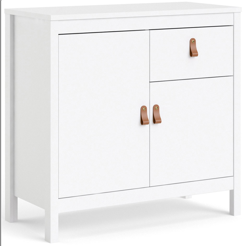 Florence Barcelona 2 Door Single Drawer White Sideboard Image 2