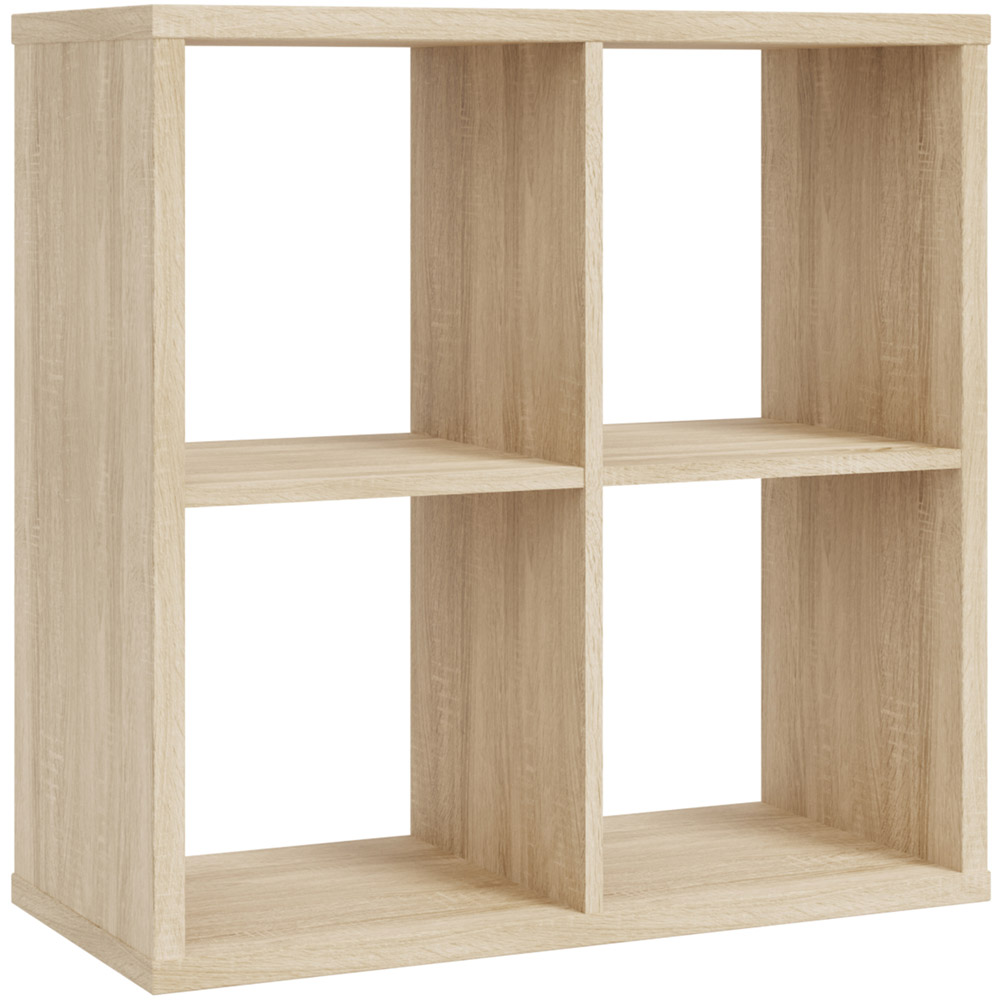 Florence Mauro 4 Cube Sonoma Oak Bookshelf Image 2