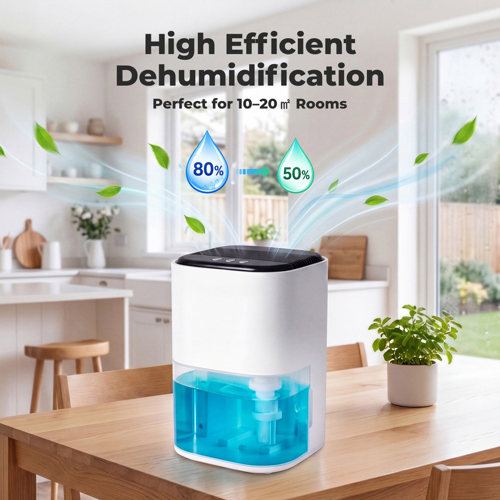 Spector White Electric Dehumidifier with LED Light and Timer 2000ml Image 5