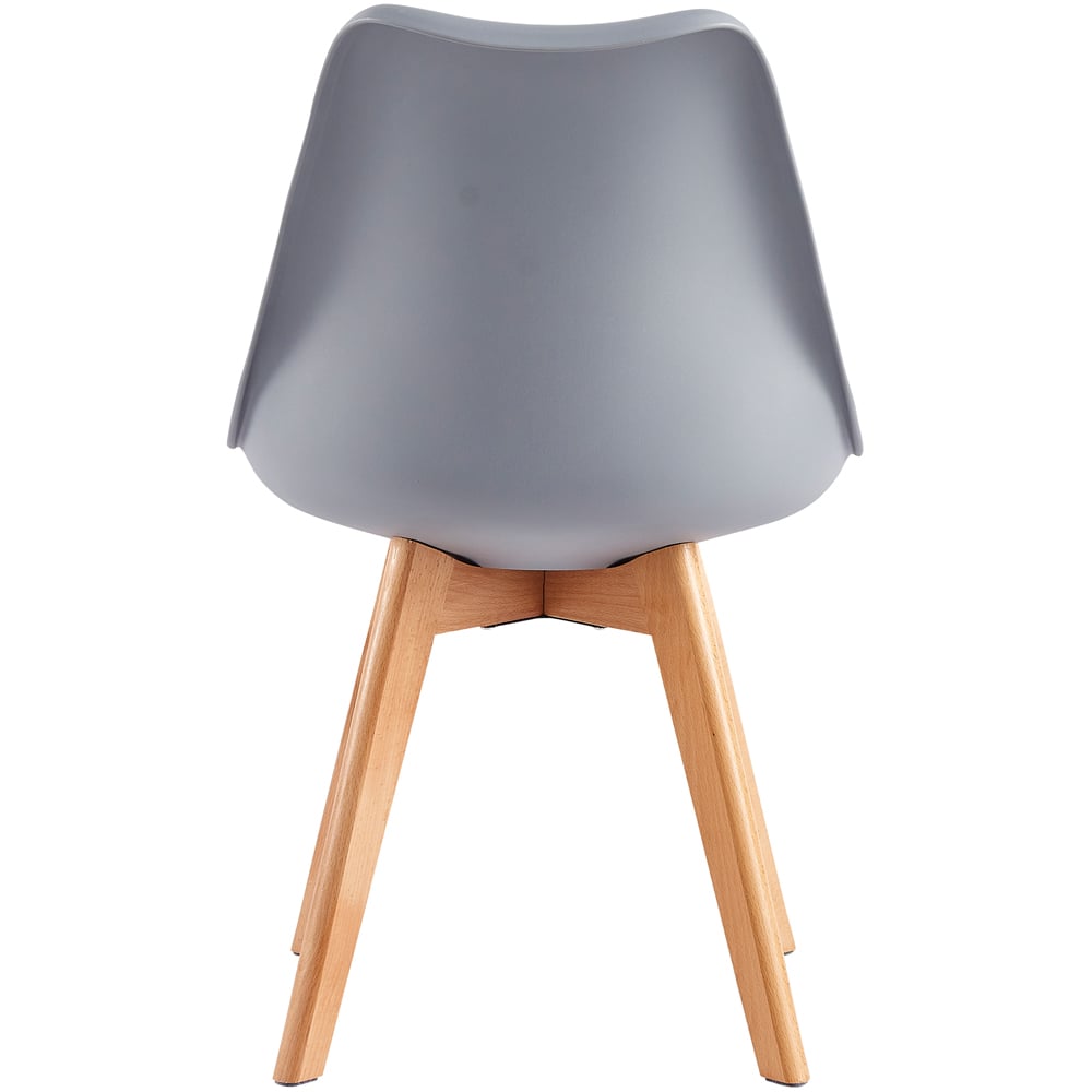 wilko Eva Set of 2 Grey Padded Dining Chairs Image 4