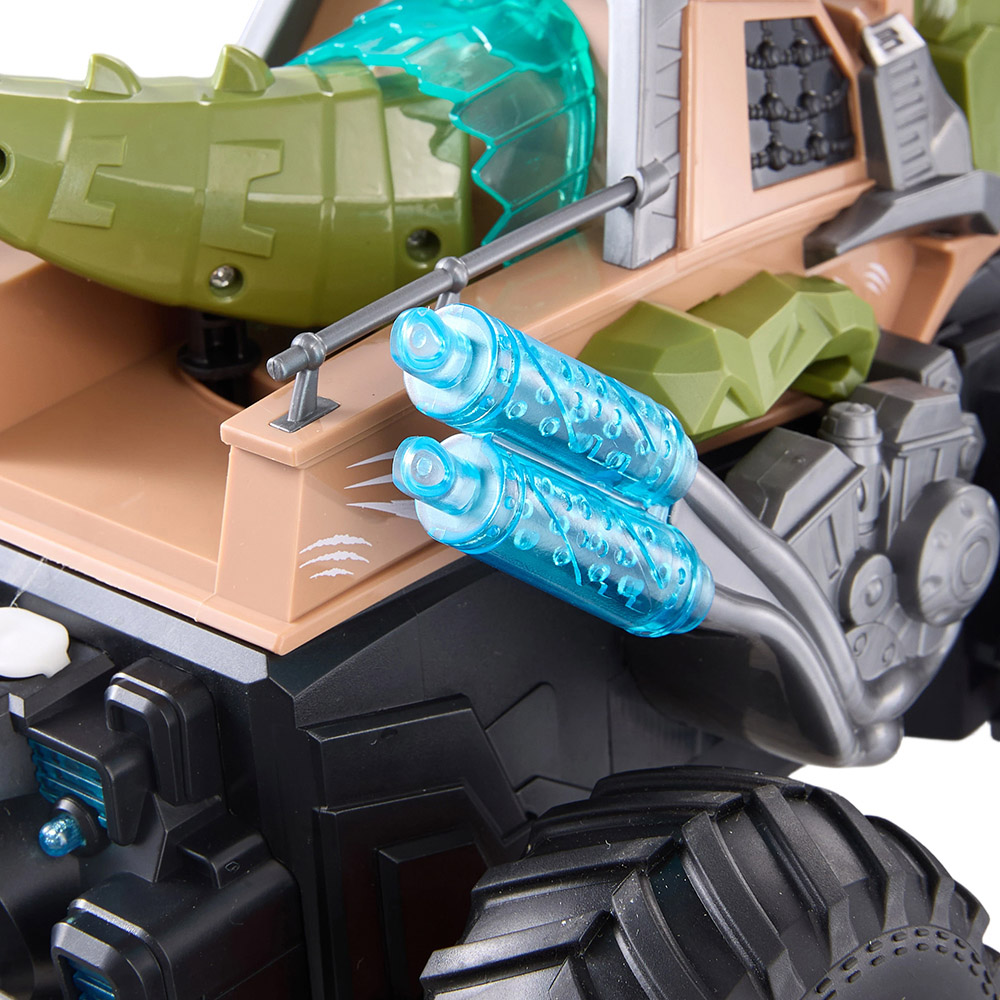 H&O Direct Kids Green T-Rex Dinosaur RC Truck with Light Sound and Spray Effect Image 4