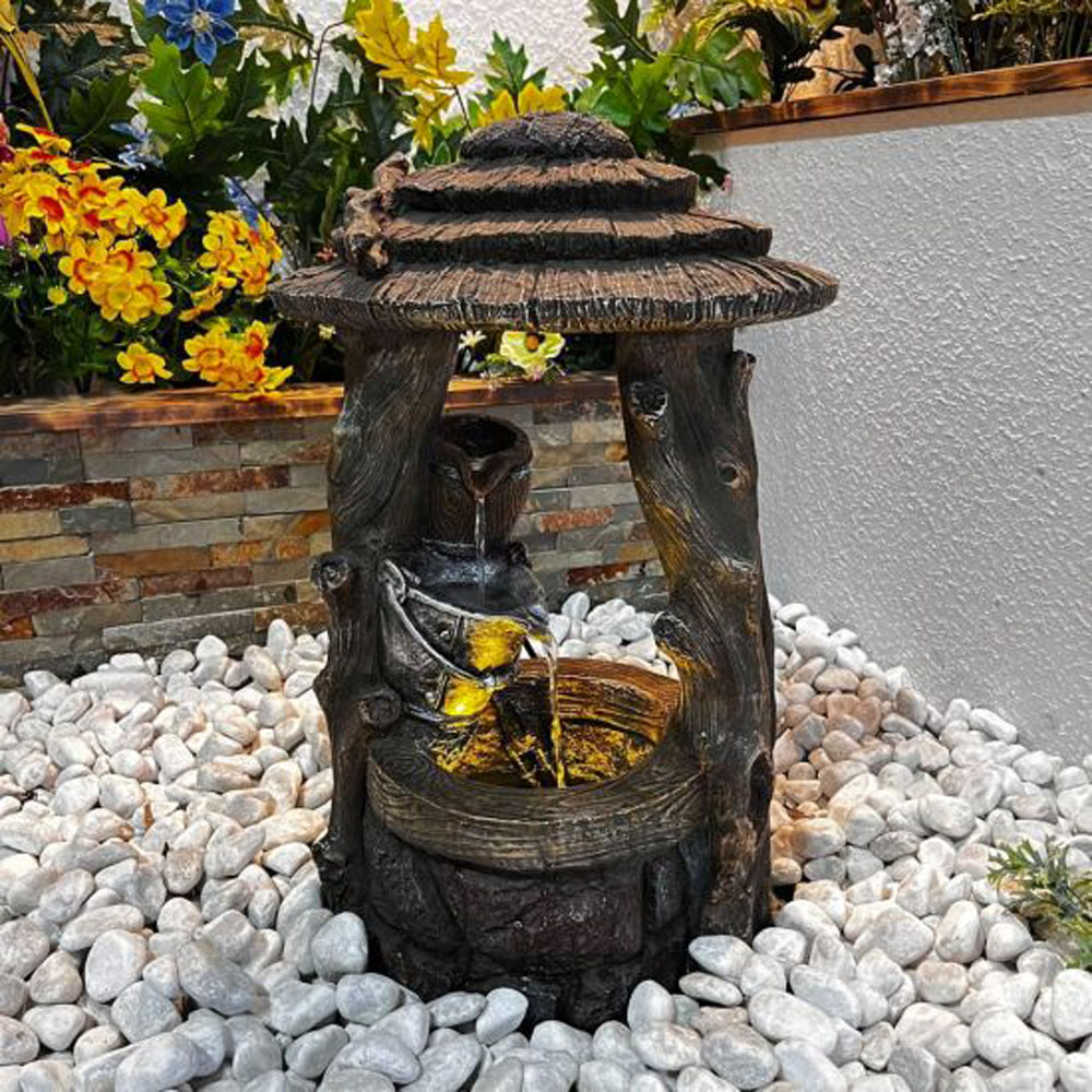 Tranquillity Wishing Well Solar Powered LED Water Feature Image 2