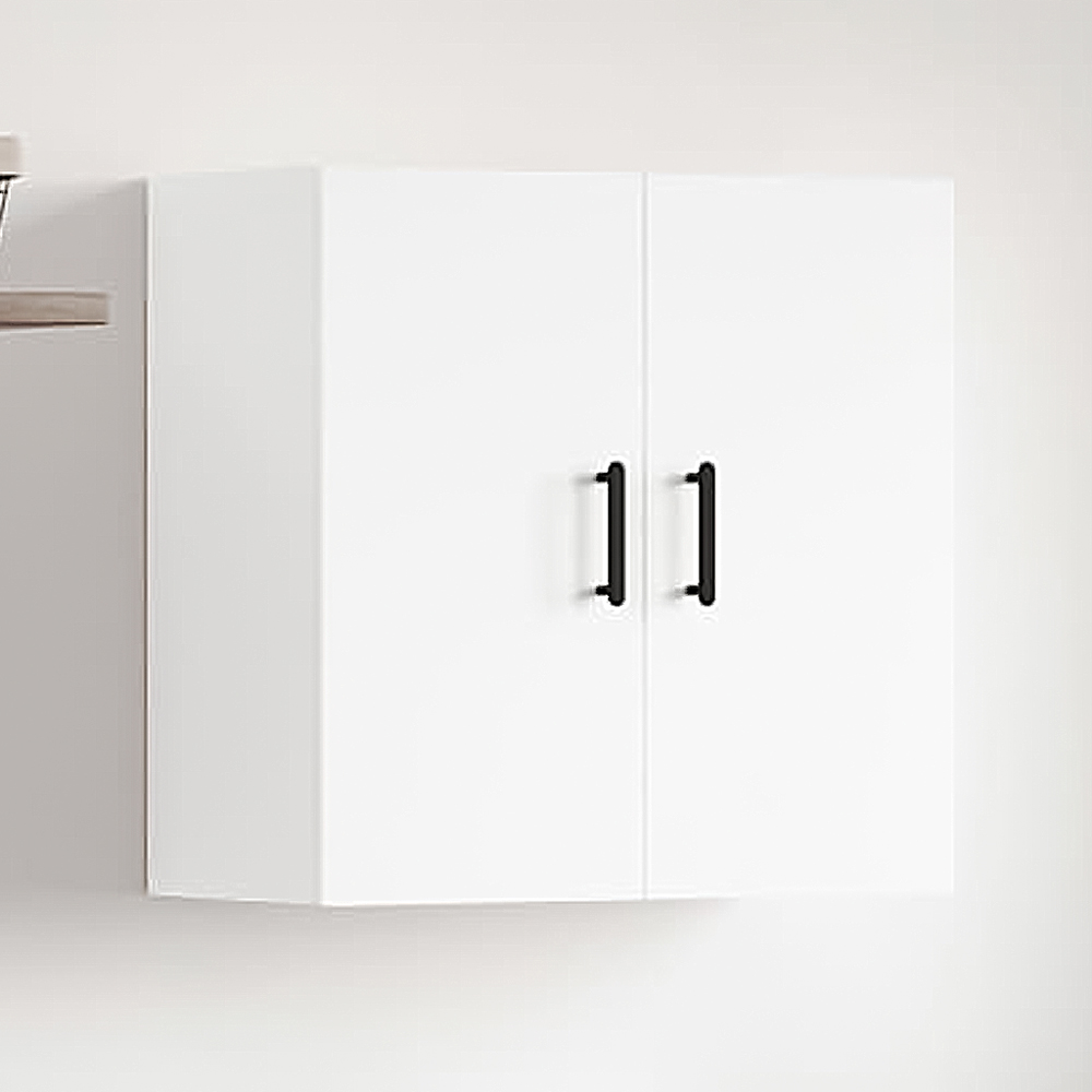 vidaXL 2 Door White Wall Cabinet Image 1