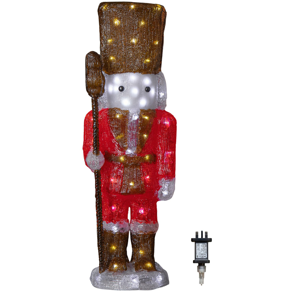 Samuel Alexander White LED Light Up Acrylic Nutcracker Christmas Decoration 65cm Image 2