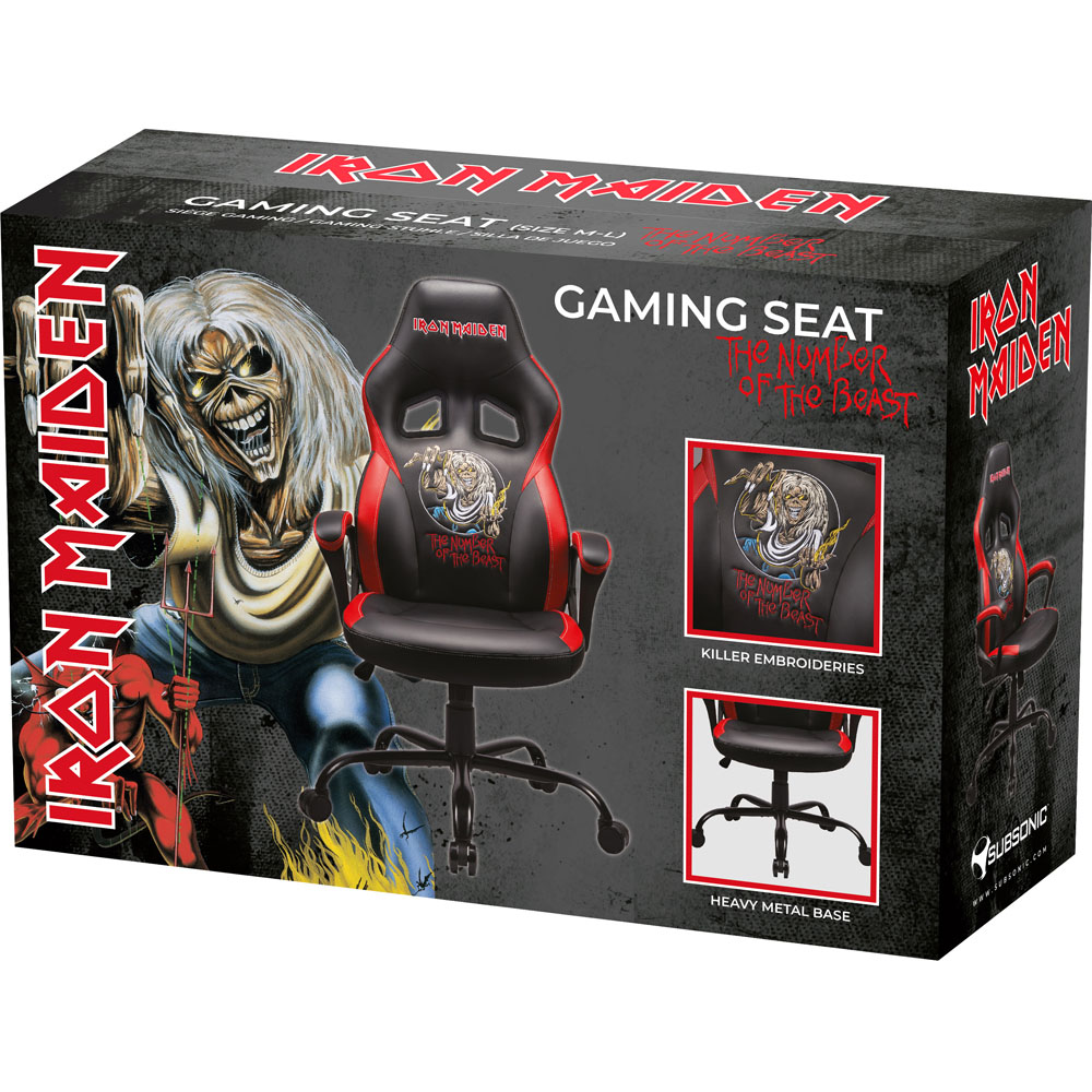 Subsonic Iron Maiden The Number of the Beast Original Gaming Chair Image 9