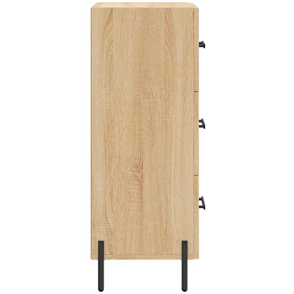 vidaXL 3 Drawer Sonoma Oak Sideboard Image 7