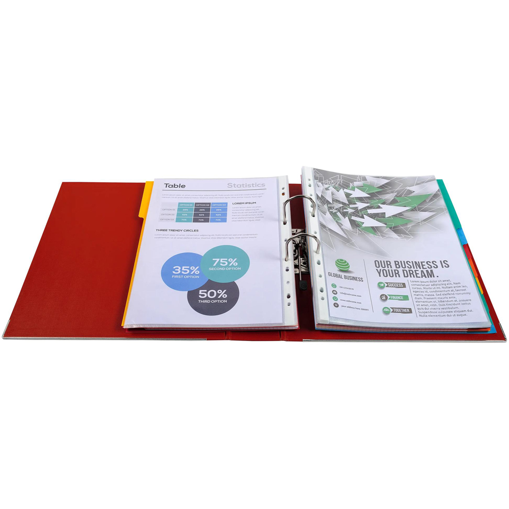 Exacompta PremTouch A4+ Burgundy PP Lever Arch File 10 Pack Image 4