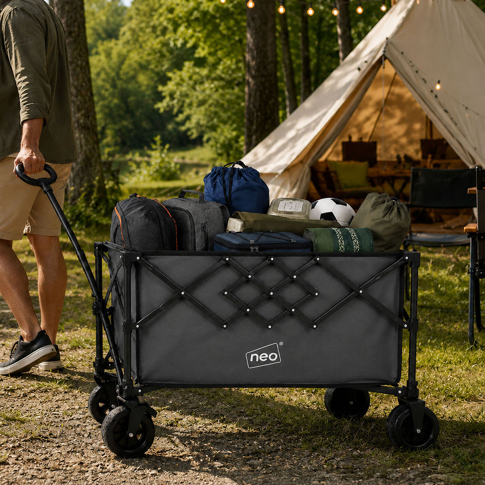 Neo Direct 300L Grey Heavy Duty Folding Garden Trolley Cart Image 2