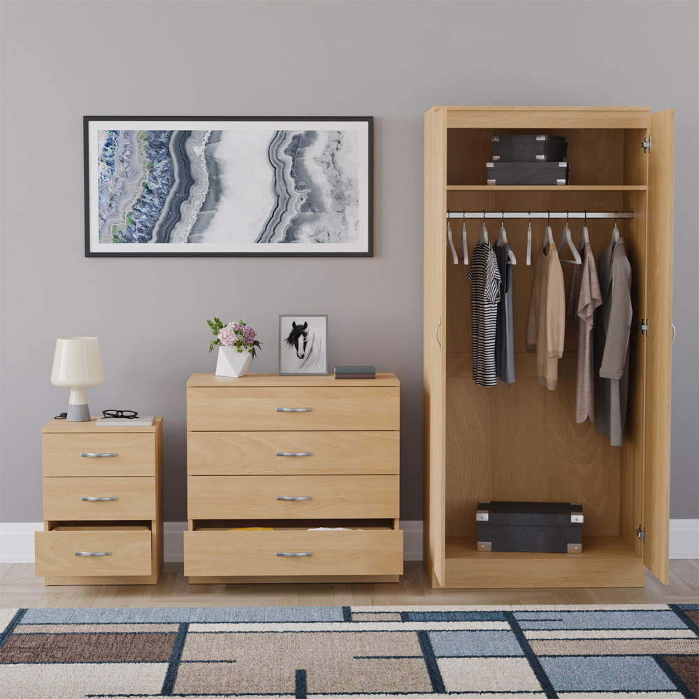 VIDA DESIGNS Riano Pine 3 Piece Bedroom Furniture Set Image 3