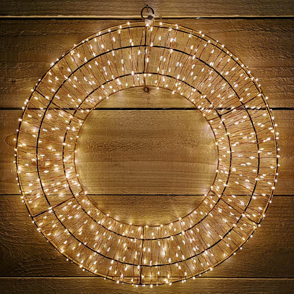 Samuel Alexander 600 Warm White LED Rose Gold Wreath 45cm Image 2