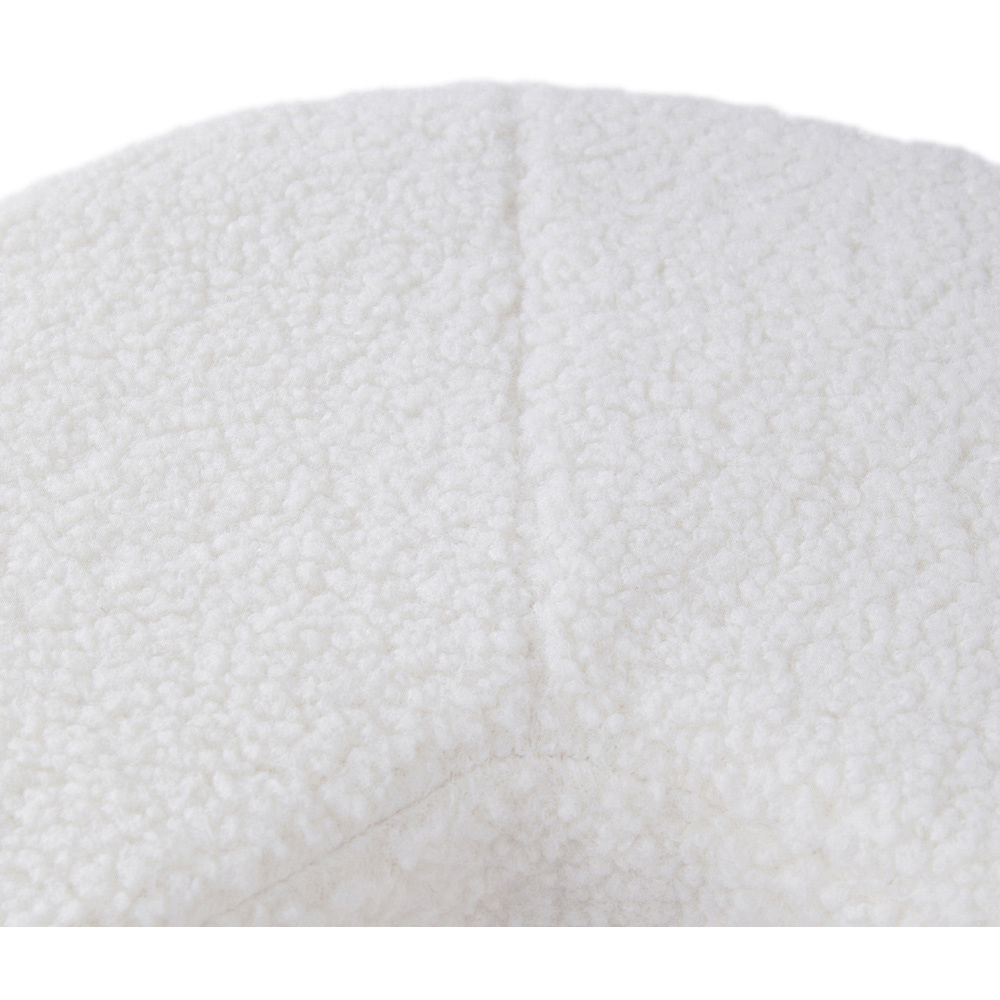 Living and Home Cream Teddy Fleece Ottoman Bench Image 7