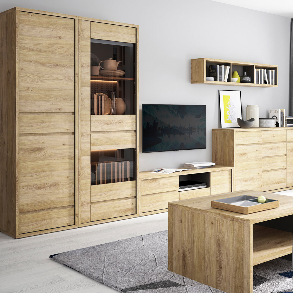 Florence Shetland 2 Door 2 Drawer Narrow Cabinet Image 8